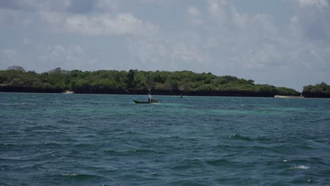 Landscape of a Wide River in Kenya Stock Footage 288668952