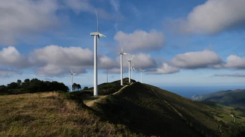 Landscape of a wind farm 動画素材 155656818