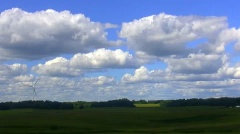 Landscape with wind turbines Vídeo Stock 39974929
