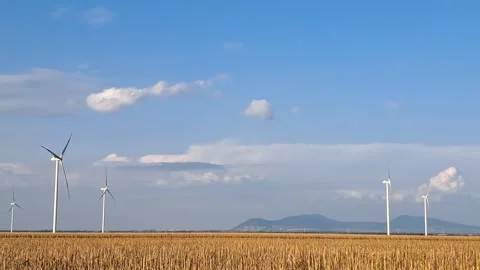 Landscape Windmills Video Video stock 250886267