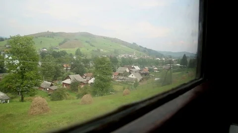 Landscape from the window Stock Footage 71615368