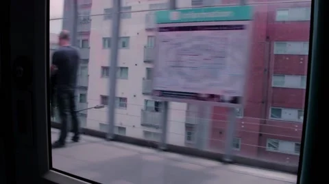 Landscape from the window of the train LONDON3 Stock Footage 65192853