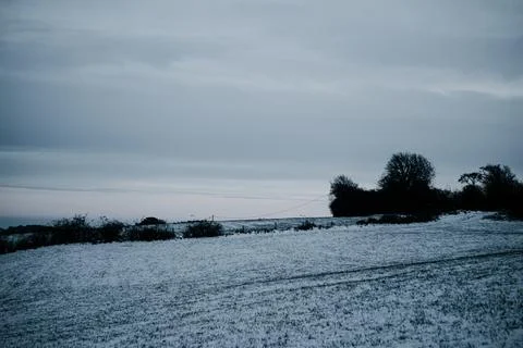 Landscape in winter Eifel Germany Stock Photos