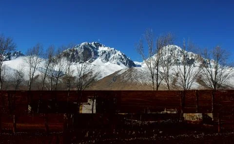 Landscape in winter Stock Photos
