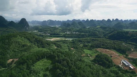 Landscape of yangshuo guilin china Stock Footage 252145459