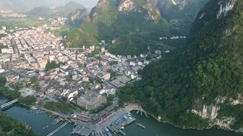 Landscape of yangshuo guilin china Stock Footage 252145667