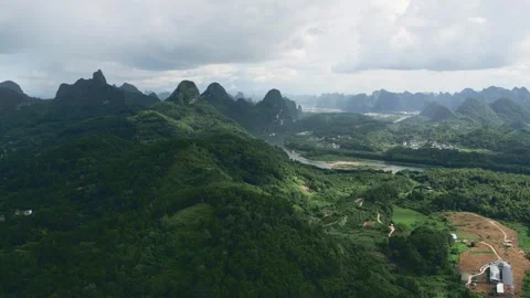Landscape of yangshuo guilin china Stock Footage 252146178