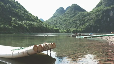 Landscape of yangshuo guilin china Stock Footage 252147885