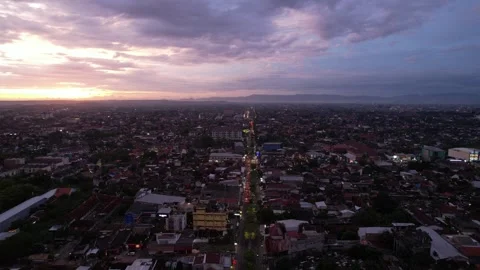 Landscape of Yogyakarta sunset Video stock 240942328