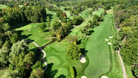 Landscaped Golf Course Aerial View 스톡 동영상 337063249