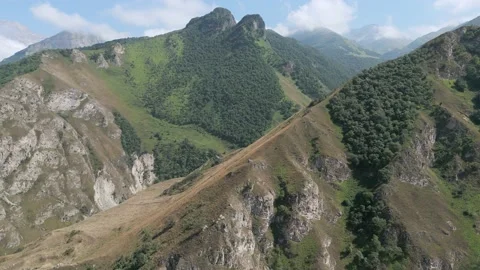 Landscapes of the Caucasian mountains Stock Footage 219382753