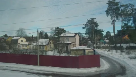 Landscapes of early spring from the train window 库存影片 171866431