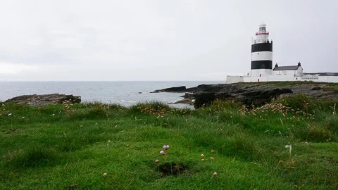 Landscapes of Ireland. Hook Head lighthouse Stock Footage 80759680