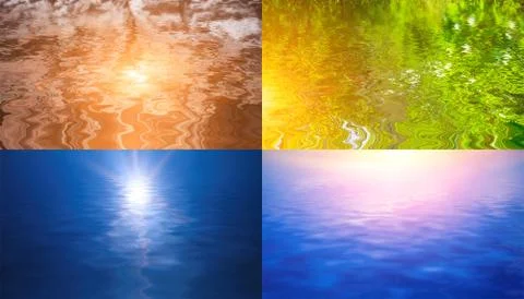 Landscapes reflected in water Fotos Stock