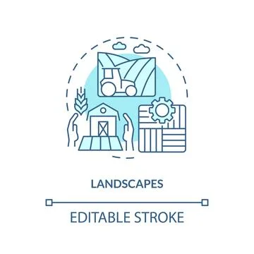 Landscapes turquoise concept icon Stock-Illustration