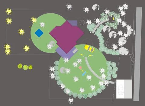 Landscaping Area Illustrazione stock