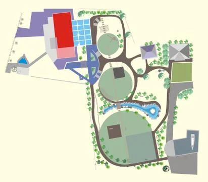 Landscaping Area Illustrazione stock