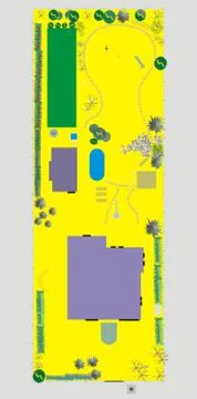 Landscaping Area Illustrazione stock
