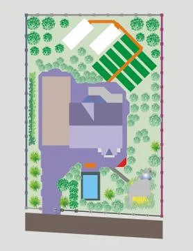 Landscaping Area Stock Illustration