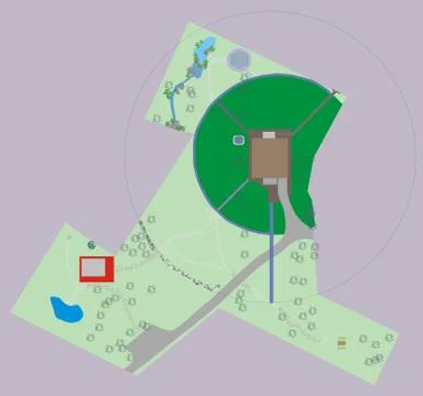 Landscaping Area Illustrazione stock
