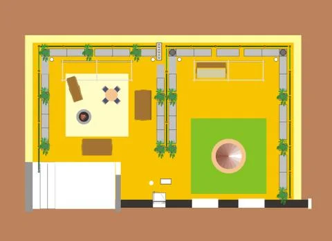Landscaping Area Illustrazione stock