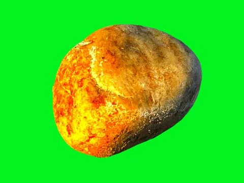 Landscaping Boulder Isolated on Green Screen for Design, and Effects Stock Photos