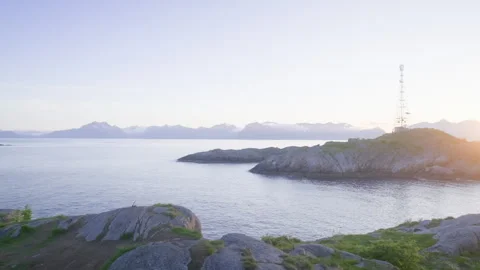 Landscspe midnight sun Stock Footage 283187939