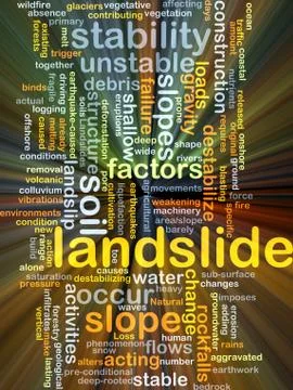 Landslide background concept glowing Stock-Illustration