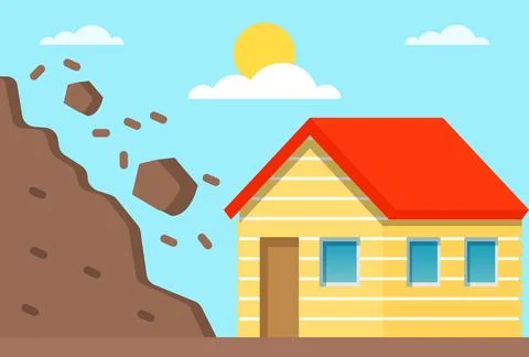 Landslide Concept Illustration Stock Illustration