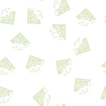 Landslide disaster glyph vector seamless pattern Stock Illustration
