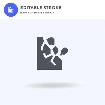 Landslide icon vector, filled flat sign, solid pictogram isolated on white, logo Stock Illustration