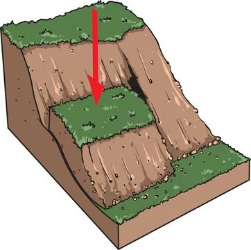 Landslide Stock Illustration