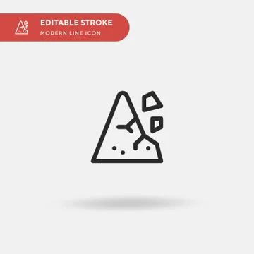 Landslide Simple vector icon. Illustration symbol design template for web mob Illustrazione stock
