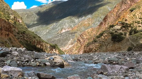 Landview of mountains and river Stock Footage 104988539