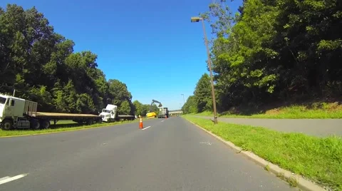 Lane Closing with Construction Stock Footage 58823842