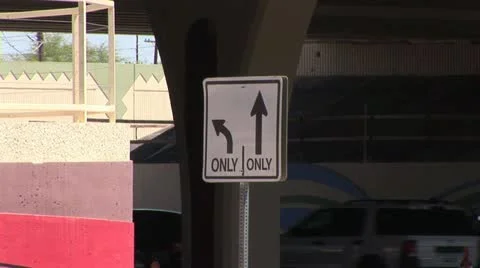 Lane Direction Sign Video stock 18975038