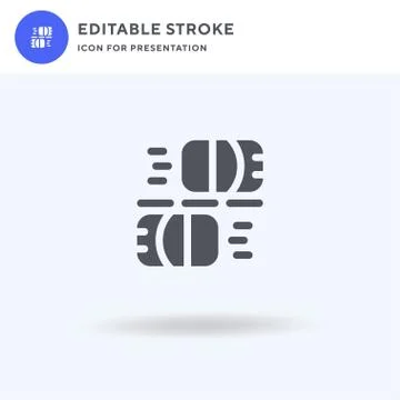 Lane icon vector, filled flat sign, solid pictogram isolated on white, logo 스톡 일러스트