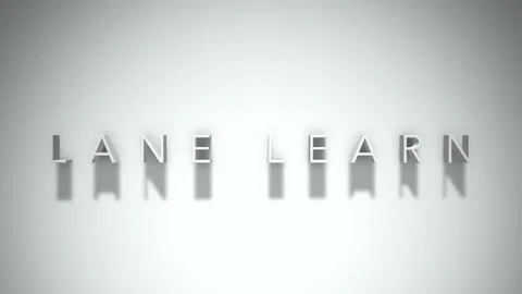 Lane learn 3D title animation with shadows on a white background Stock Footage 297510592