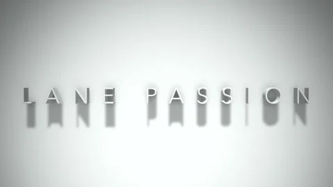 Lane passion 3D title animation white text on a white background Video stock 299823243