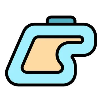 Lane racetrack icon vector flat Stock Illustration
