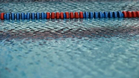 Lane rope in a swimming pool. 스톡 동영상 88405331