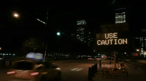 Lane Shift Ahead Stock Footage