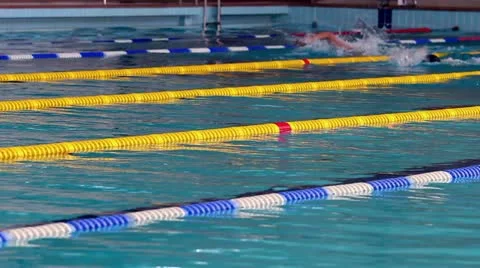 Lanes in the pool Stock Footage 21926832