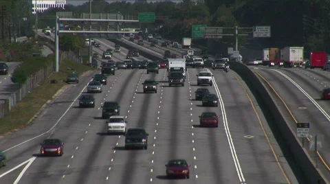 Lanes of Traffic 2 Stock Footage 862851