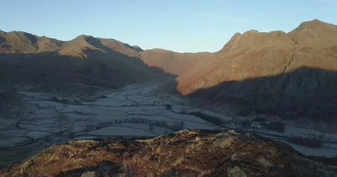 Langdales at sunrise Video stock 168207962