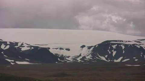 Langjokull glacier in Iceland Stock Footage 35937725