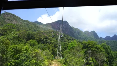 Langkawi Sky Way Cable Car 2 Stock Footage 146676474