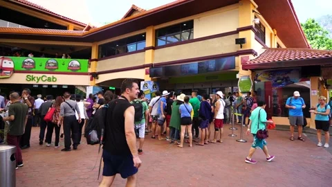 Langkawi Sky Way Queue 1 Stock Footage 146676870