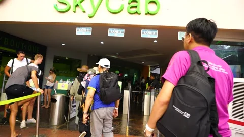 Langkawi Sky Way Queue 2 Stock Footage 146676829