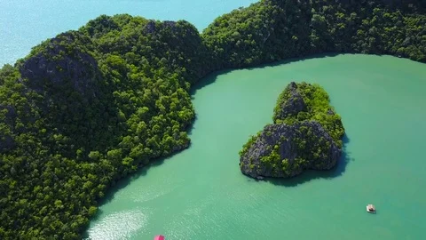 Langkawi south path,Malaysia,aerial view from drone Stock Footage 77713341